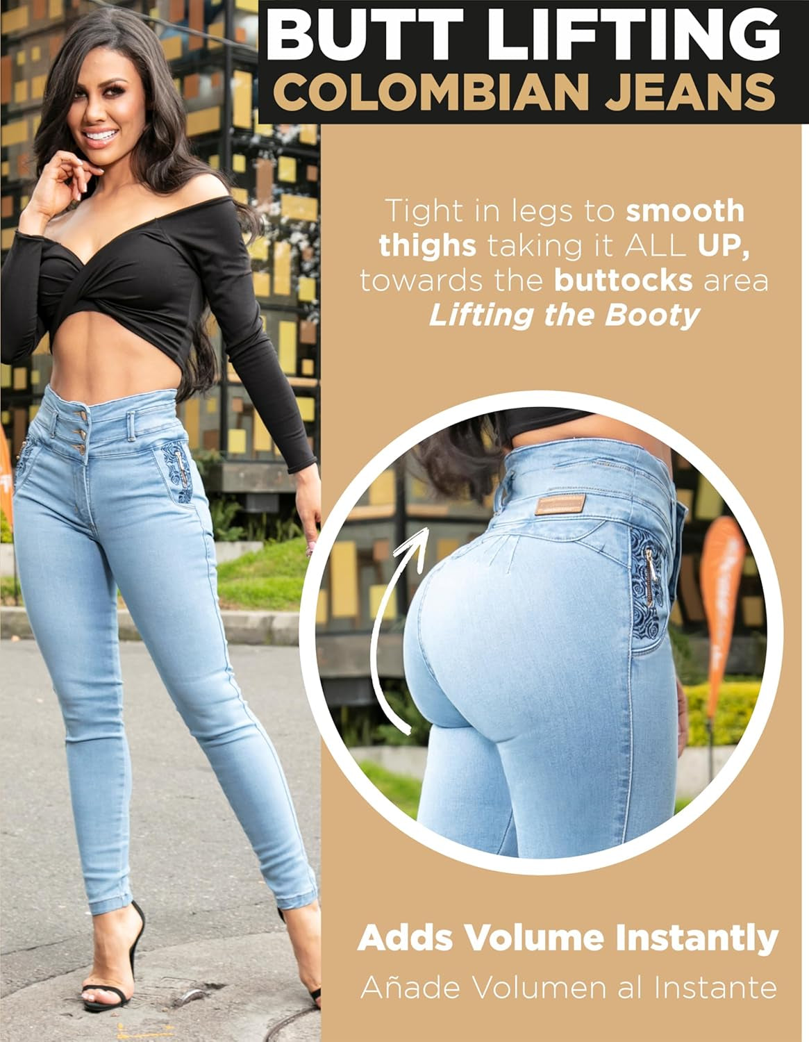 Colombian Jeans with Butt Lift