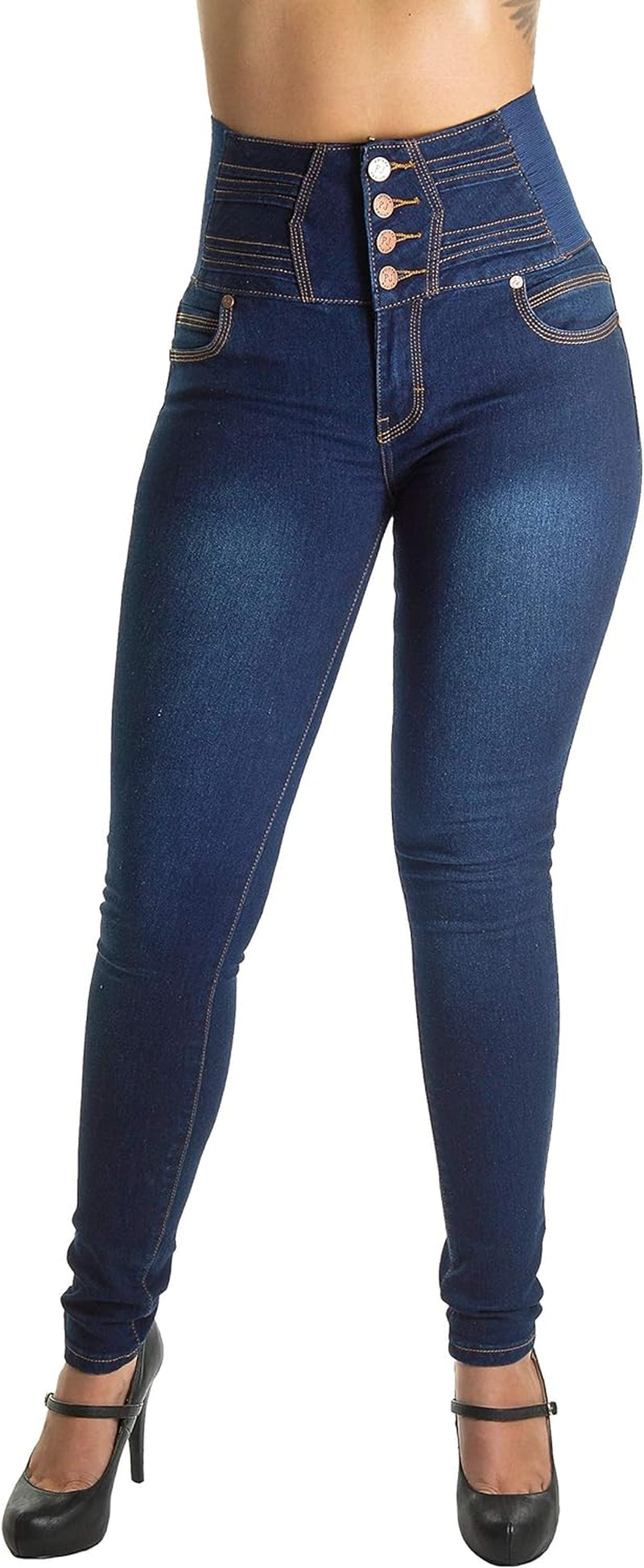 High-Waist Skinny Jeans Designed to Lift Your Butt with Colombian Influence